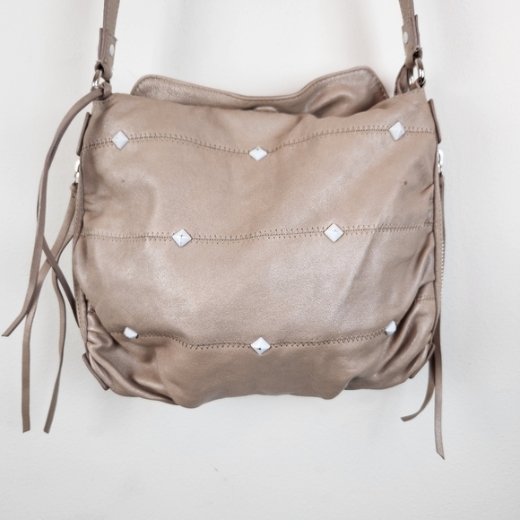 Botkier Leather white studs adjustable adjustable strap crossbody - Picture 1 of 11